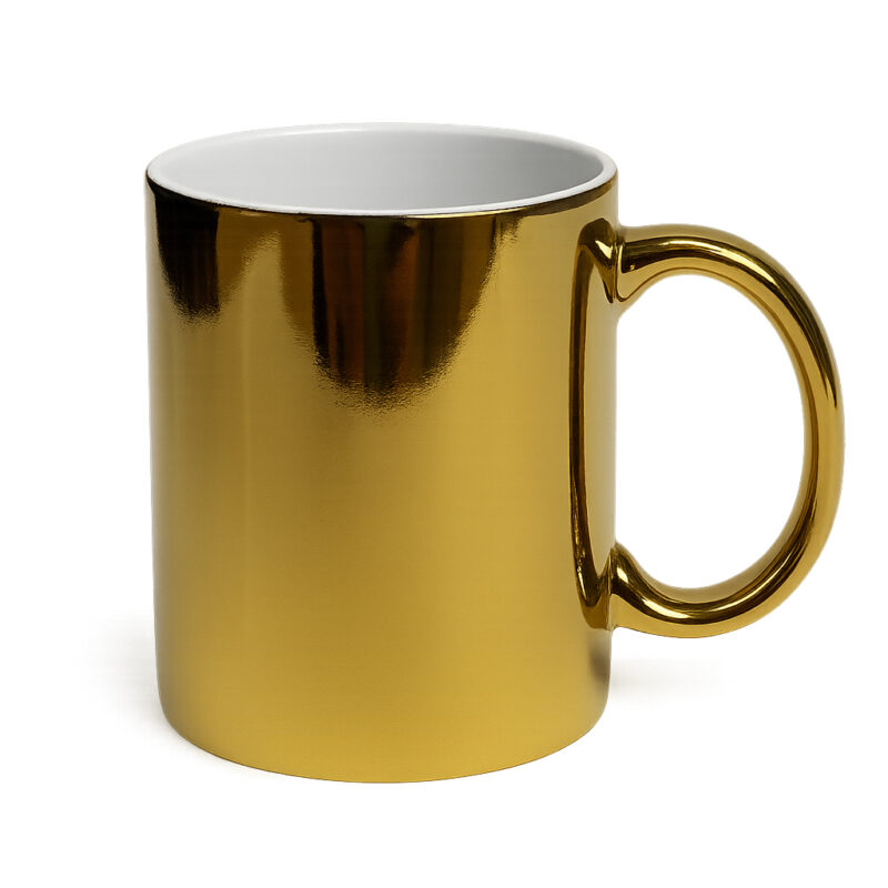 Mug doré métalisé à effet miroire