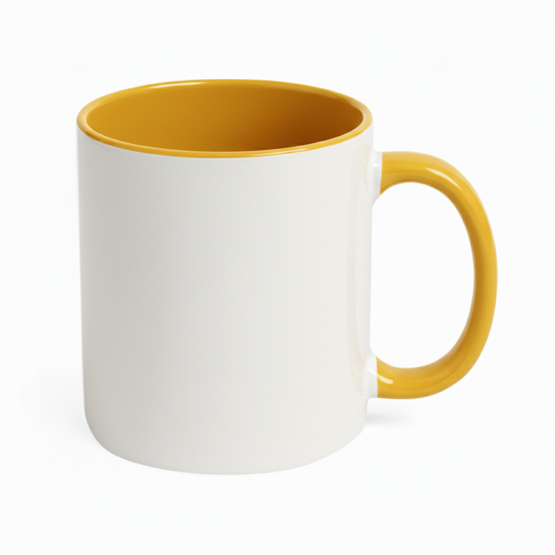 Mug intérieur & poignet jaune