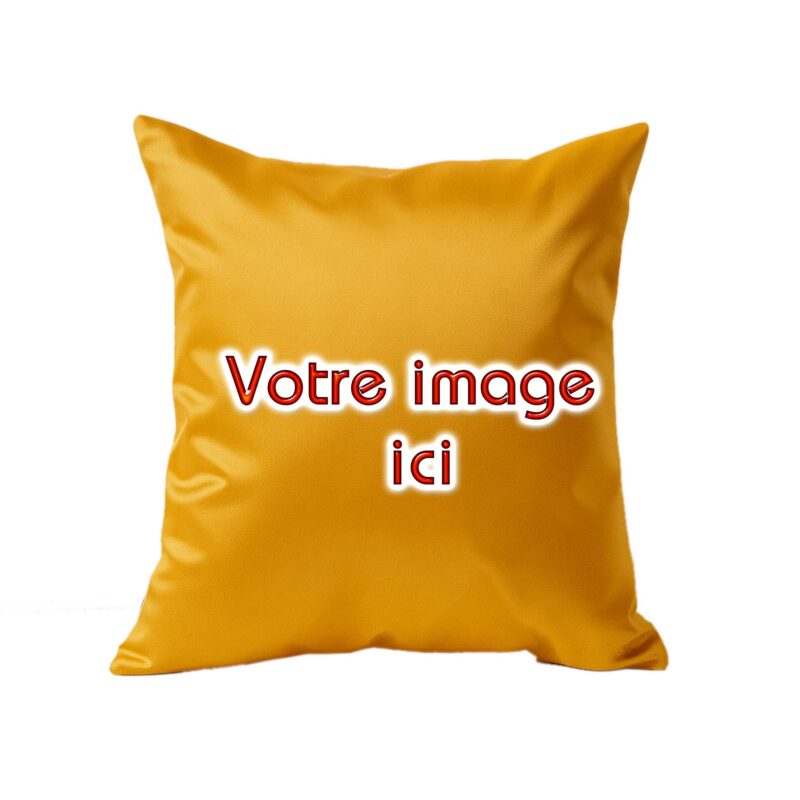 Coussin Rouge, & face Jaune 40x40 cm